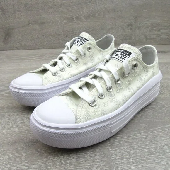 Converse Chuck Taylor All Star Move OX Floral Shoes Women's Size 8 NEW - Picture 4 of 15